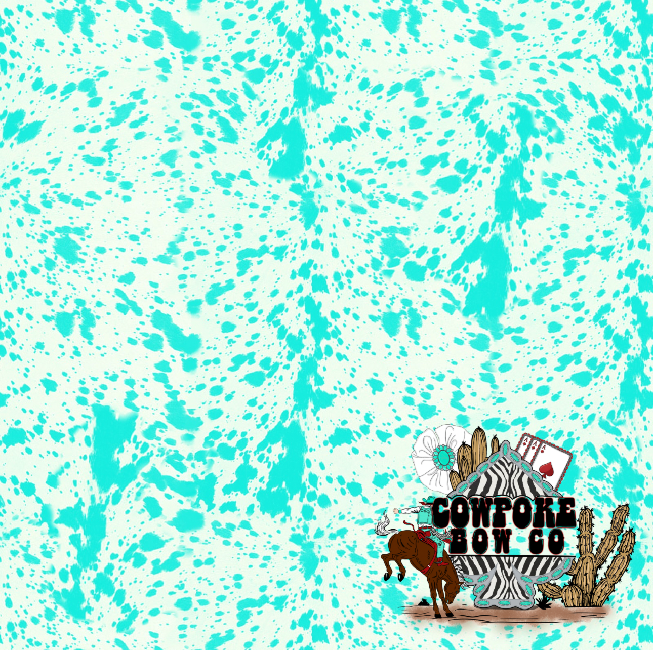 Turquoise Cowprint (Pendant Not Included)