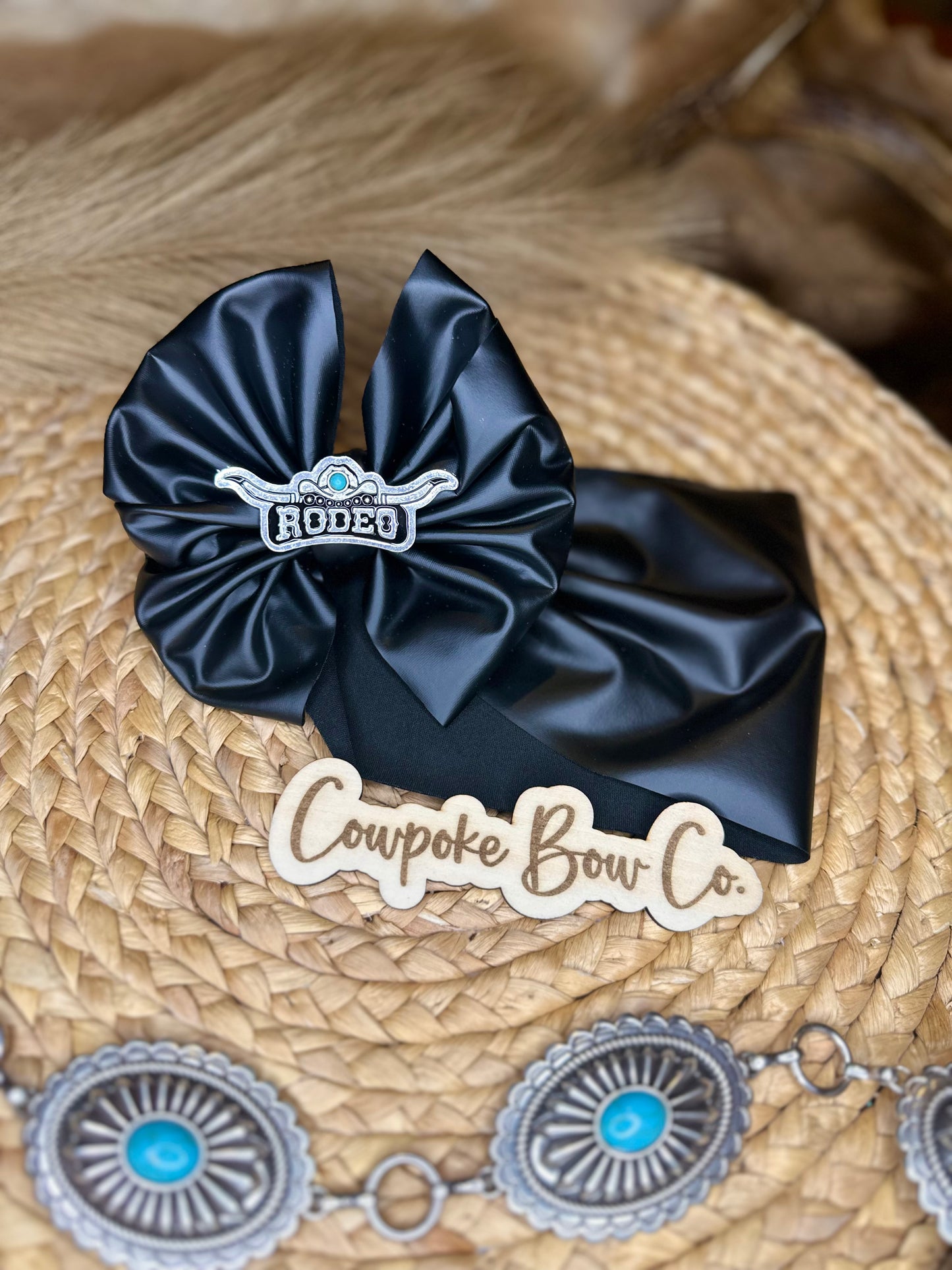 Black Pleather Spandex (Pendant Not Included)